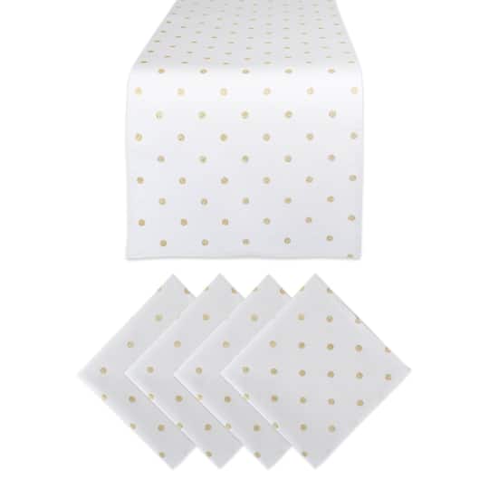 DII® Polka Dot Table Runner & Napkins Set